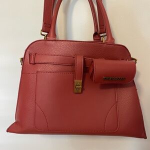 STEVE MADDEN BMULLER Rust Orange Satchel Crossbody Bag